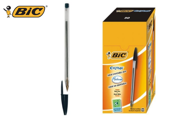 BOLIGRAFO BIC CRISTAL NEGRO 50ud