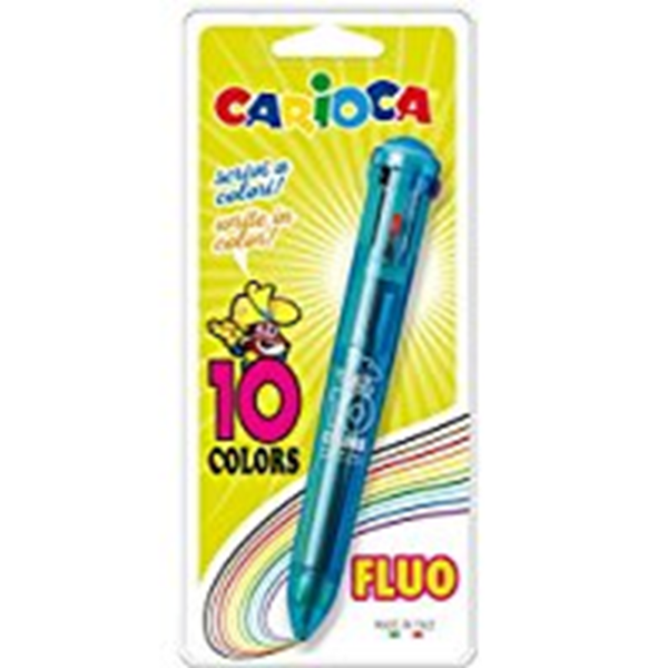 BOLIGRAFO CARIOCA 10COLORES FLUO