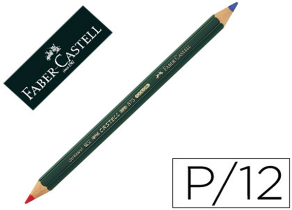 LAPIZ BICOLOR GRUESO FABER-CASTELL (12)