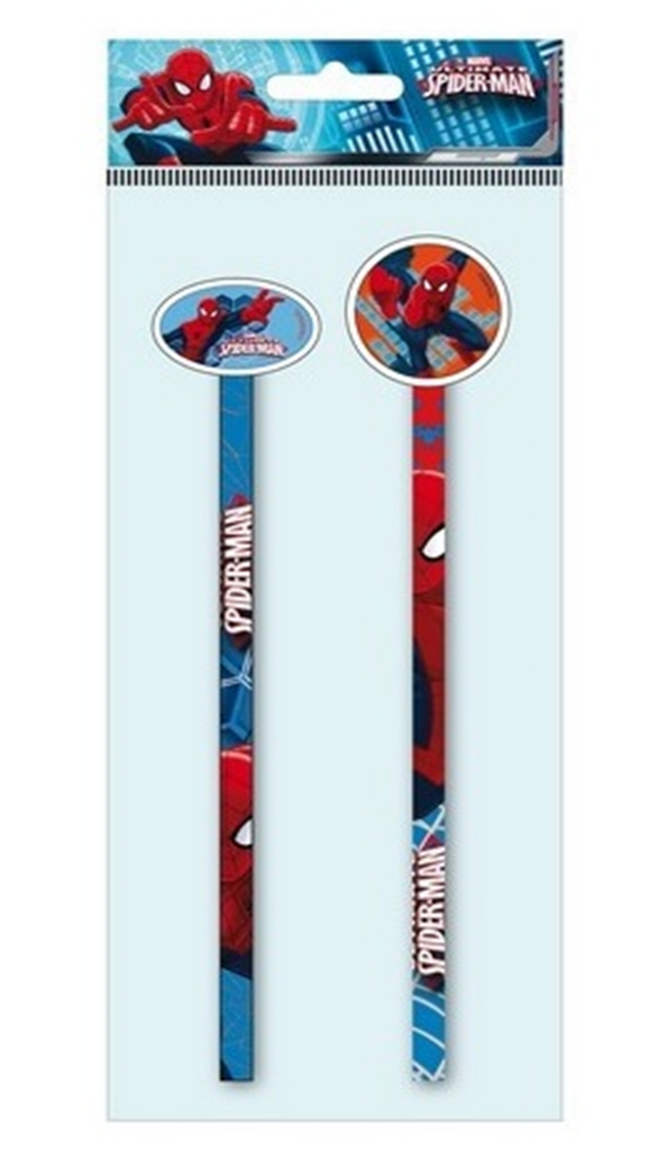 LAPIZ GOMA SPIDERMAN 2ud BOLSA (12)