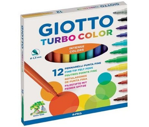ROTULADOR GIOTTO FINO 12COLORES (10)