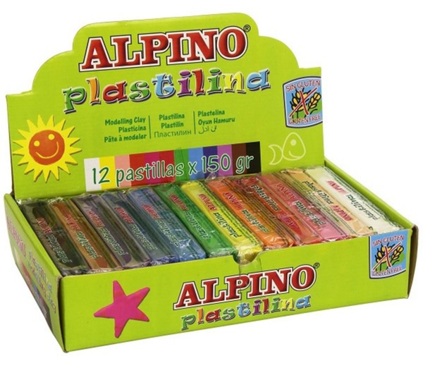 PLASTILINA ALPINO SURTIDA (12)