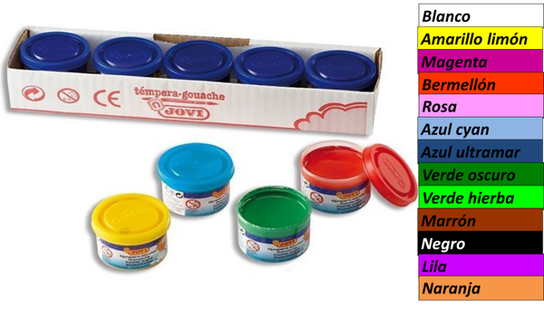 TEMPERAS JOVI 35ml CAJA 5ud