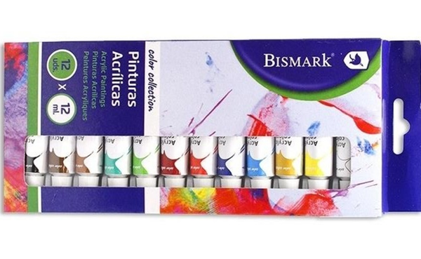 PINTURA ACRILICA 12ud BISMARK