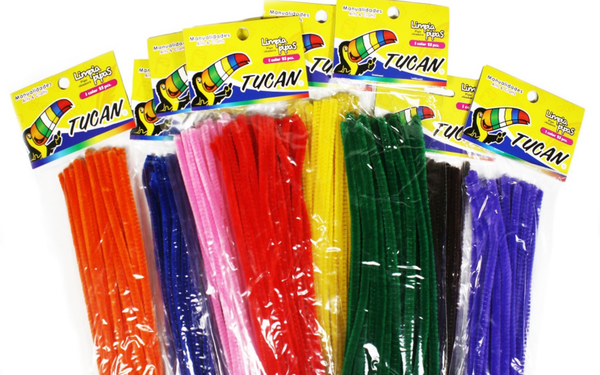 LIMPIA PIPAS FLOCADAS COLORES 25ud