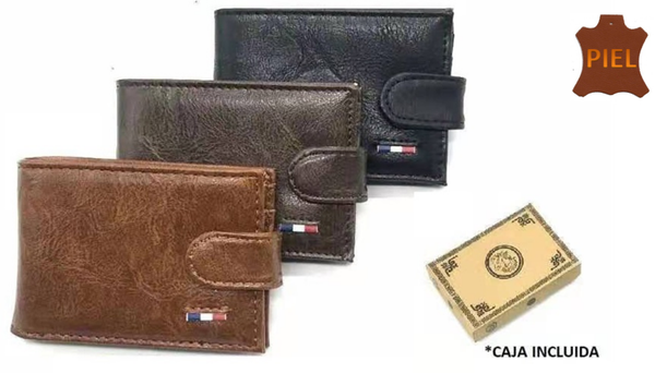 CARTERA CRO. PIEL MONEDERO INTERIOR 11x8cm