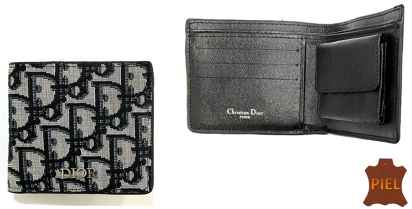 CARTERA CRO. PIEL MARCAS 11x9cm