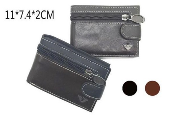 CARTERA JUVENIL CUERO EN CAJA 11x8cm