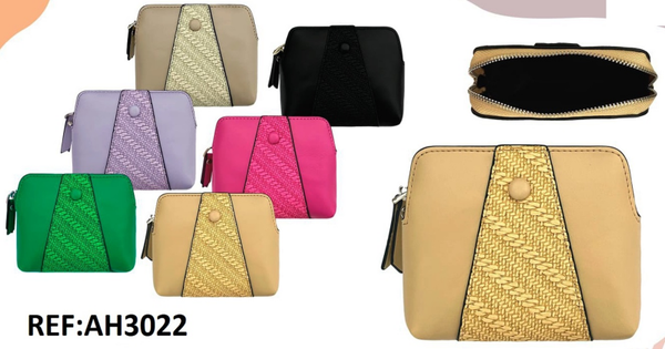 CARTERA SRA. MONEDERO CUADRADA LISA 13x10cm