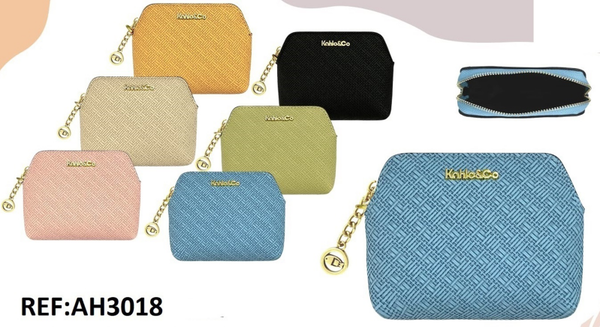 CARTERA SRA. MONEDERO CUADRADA LISA 14x11cm