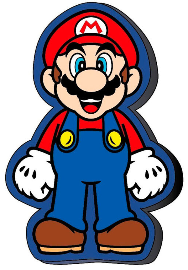 COJIN 3D SILUETA SUPER MARIO