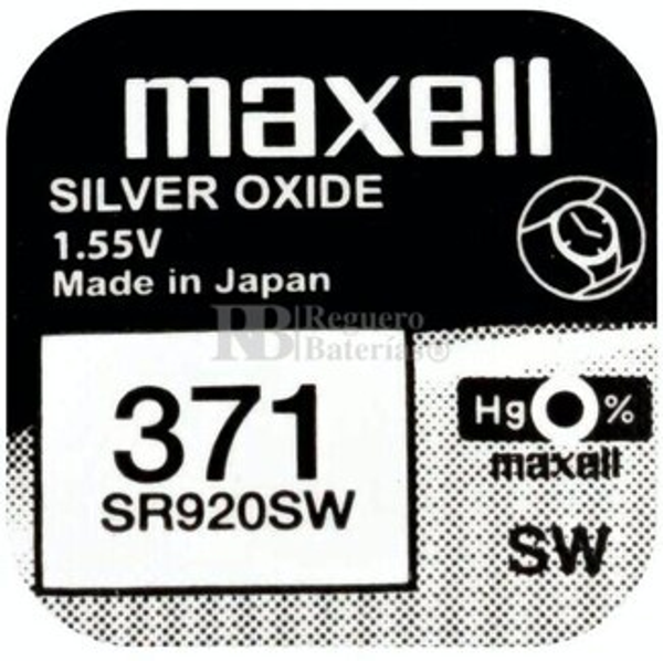 PILAS DE BOTON MAXELL 371 (10)
