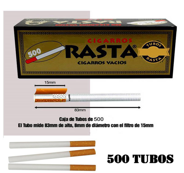 TUBOS CIGARRILLO PARA ENTUBAR RASTA 500ud