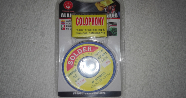 ESTAÑO ROLLO 1,2m+COLOFONIA BLISTER