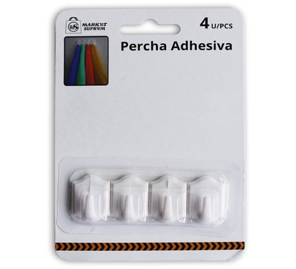 PERCHA ADHESIVA BLANCA 4ud (12)