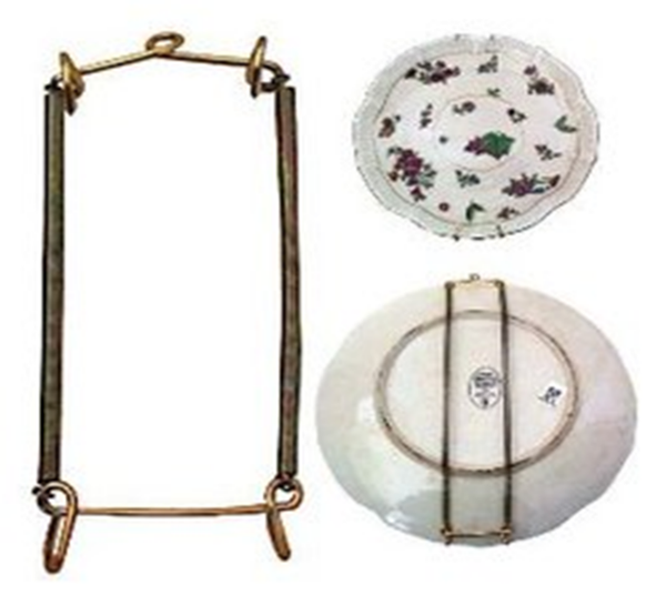 SOPORTE PLATOS PARED MUELLE 32cm
