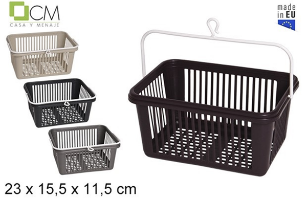 CESTA PINZAS ROPA PLASTICO 3SURTIDAS
