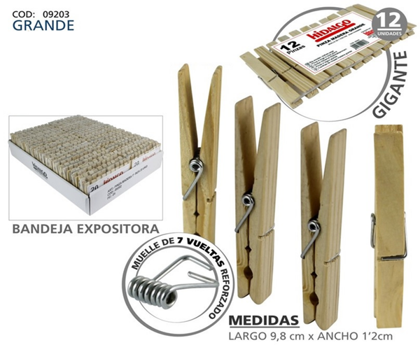 PINZAS ROPA MADERA GIGANTES 12ud (24)