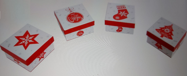CAJA CARTON PEQUEÑA NAVIDAD