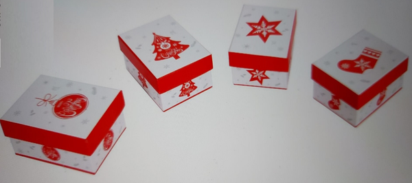 CAJA CARTON PEQUEÑA NAVIDAD