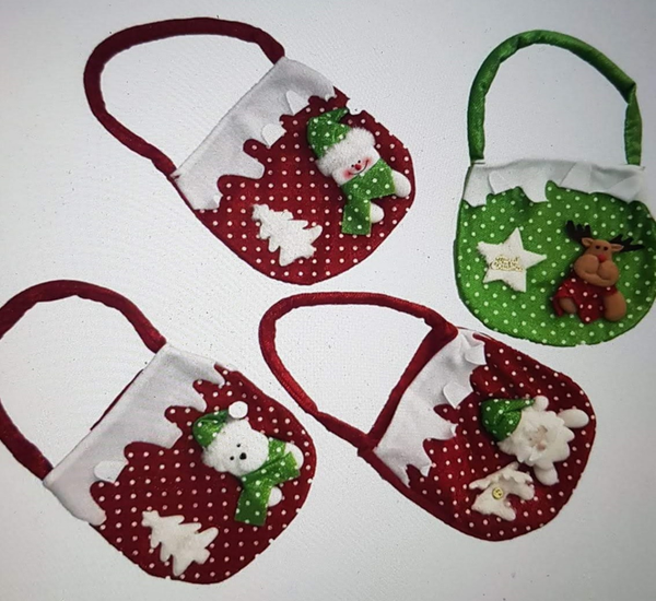 BOLSO FIELTRO DECORADO NAVIDAD