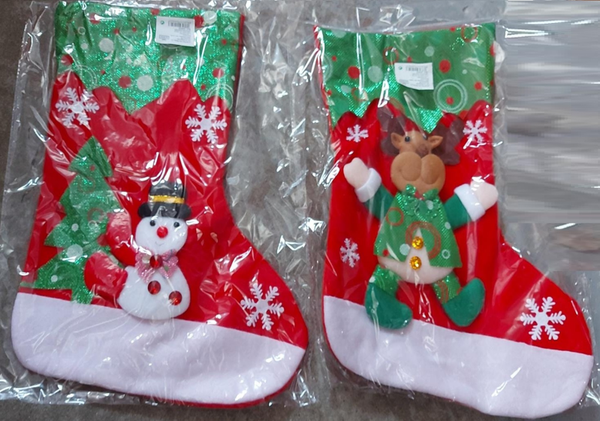 CALCETIN NAVIDAD MUÑECO RELIEVE