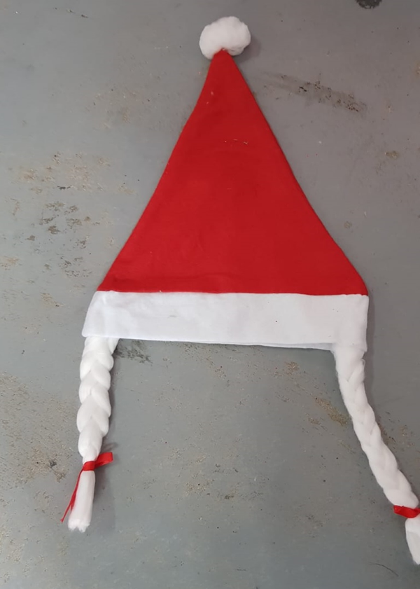 GORRO PAPA NOEL ADULTO TRENZAS (12)