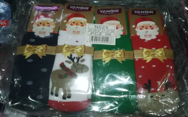 CALCETIN INF. DECORADO NAVIDAD 3ud (4/12)