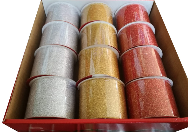 CARRETE CINTA BRILLO 3COLORES (12)