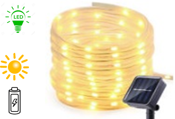 CORDON LUCES LED CALIDA EXTERIOR 12m