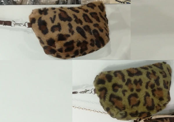 BOLSITO DE MANO ASA LEOPARDO 18x10cm