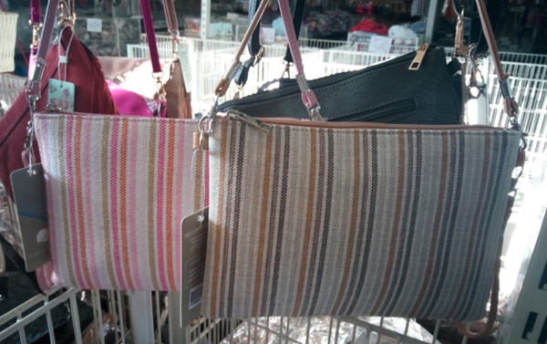 BOLSO CARTERA RECTANGULAR LISTAS