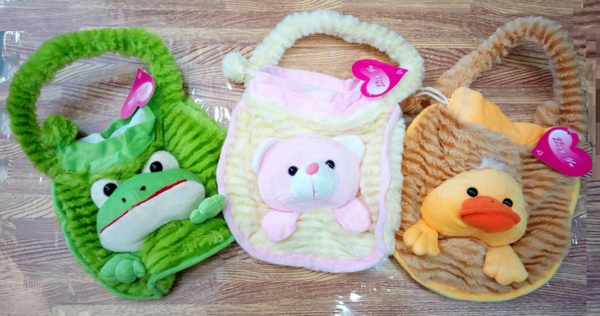 BOLSITO PELUCHE ANIMALES 3SURTIDOS