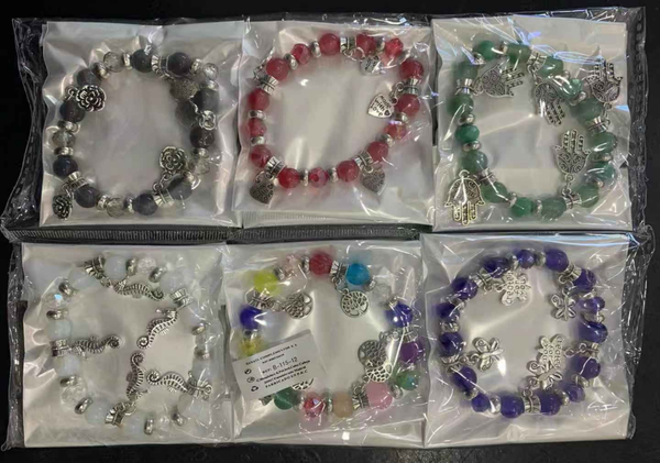 PULSERA METAL DECORADA SURTIDA (12)