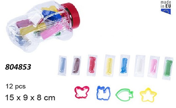 PLASTILINA BOTE COCHE+MOLDES