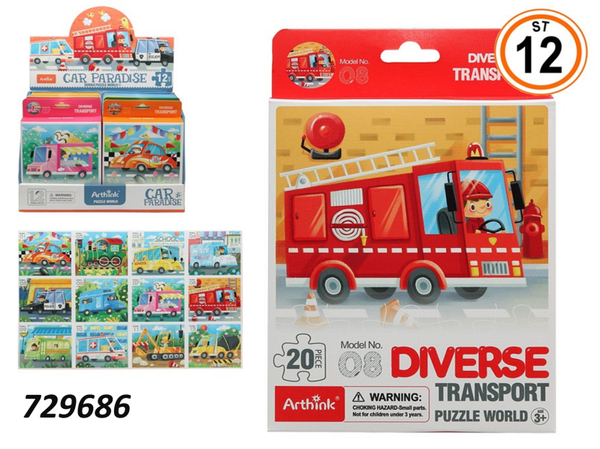 PUZZLE 20pz VEHICULOS CAJA