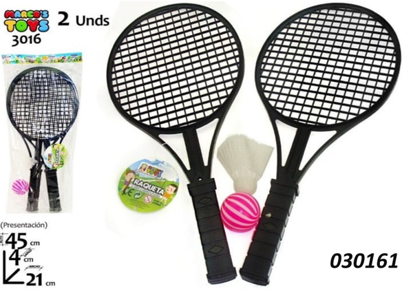 JGO. RAQUETAS 2pz VOLANTE+PELOTA