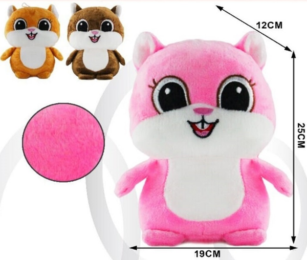 PELUCHE ARDILLA 3SURTIDAS 25cm