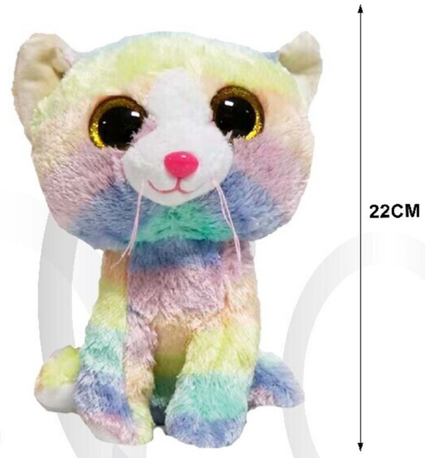 PELUCHE OJOS CRISTAL GATITO 22cm