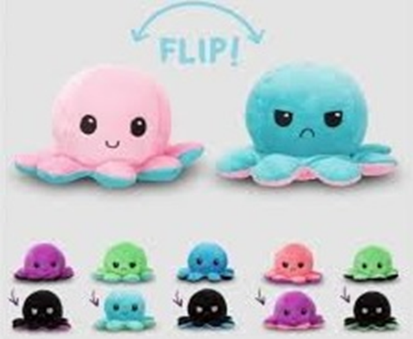 PELUCHE PULPO REVERSIBLE 14cm