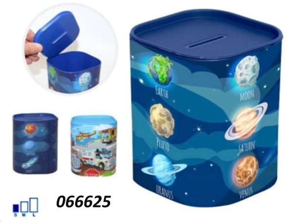 HUCHA PLASTICO CUADRADA