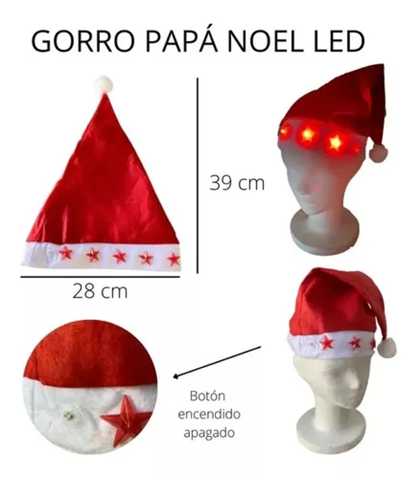 GORRO PAPA NOEL CON LUCES (12)