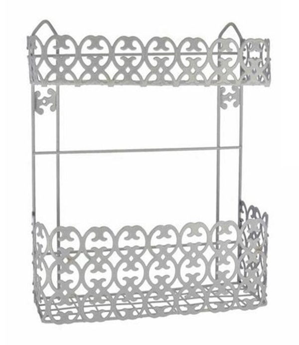 ESTANTERIA BAÑO BLANCA 2PISOS