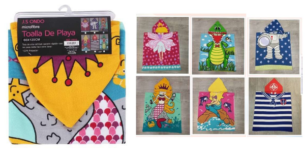 PONCHO PLAYA INFANTIL SURTIDO