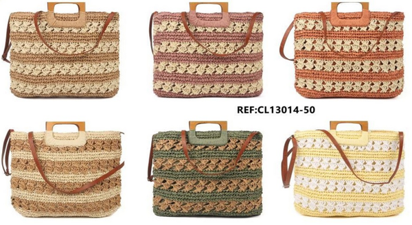 BOLSO CAPAZO RATTAN ASA 43x36cm
