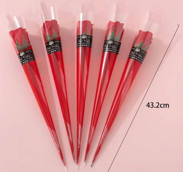 RAMO ROSA ROJA CELOFAN