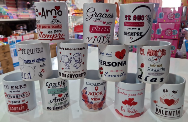 TAZA MUG CERAMICA SAN VALENTIN CAJA