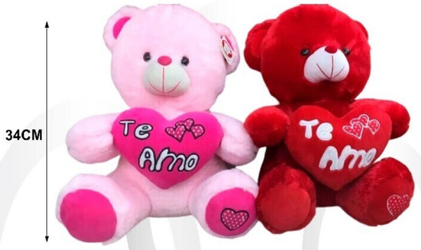 PELUCHE CORAZON I LOVE YOU SAN VALENTIN 34cm