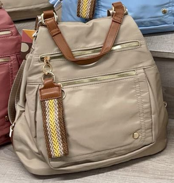 -MOCHILA PASEO CINTA DECORADA 30x22cm