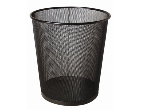 PAPELERA METAL REJILLA NEGRA